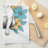 春チワワ キッチンタオル (四つ折り)