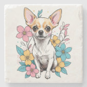 春チワワ ストーンコースター (正面)