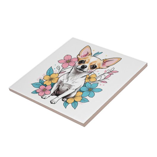 春チワワ タイル (側面)