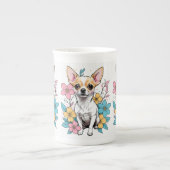 春チワワ ボーンチャイナマグカップ (正面)