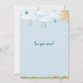 春ツインベビーシャワー招待状 招待状 (裏面)