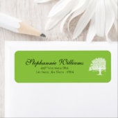 春ツリーグリーン/ホワイト差出人住所ラベル ラベル (インサイチュ)