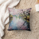 春ツリーズリバー クッション (ブランケット)