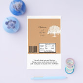 春ツリーブラウン/ホワイト結婚の大きなバーラッパー チラシ (シングル)