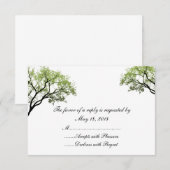 春ツリーRSVPカード 出欠カード (正面/裏面)