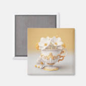 春ティーカップ マグネット (正面/裏面)