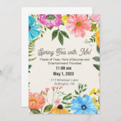 春ティー、春お祝い、春Equinox、 招待状 (正面/裏面)