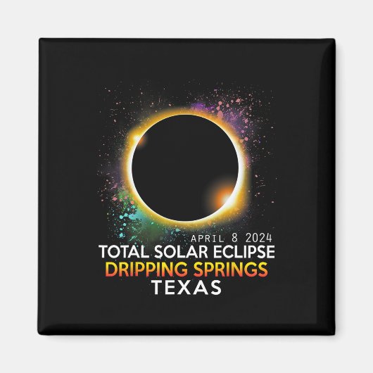 春テキサス州トータル太陽のEclipse 2024 マグネット (正面)