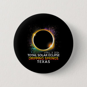 春テキサス州トータル太陽のEclipse 2024 缶バッジ