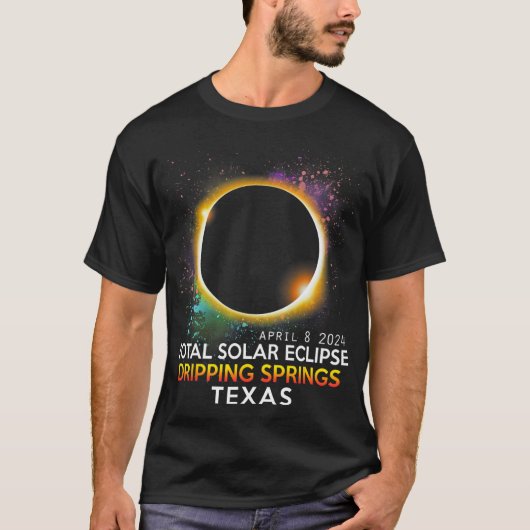 春テキサス州トータル太陽のEclipse 2024 Tシャツ (正面)