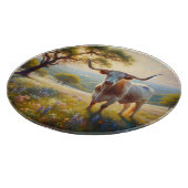 春テキサス州ロングホーン牛 カッティングボード (角)