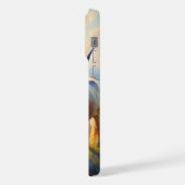 春テキサス州ロングホーン牛 iPhoneケース (左側面)