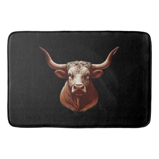 春テキサス州longhorn バスマット (正面)