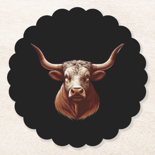 春テキサス州longhorn ペーパーコースター (正面)