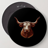 春テキサス州longhorn 缶バッジ (正面&裏面)
