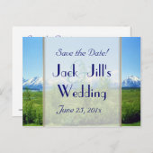 春テトンウェディング日付を保存 案内ポストカード (正面/裏面)