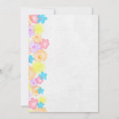 春テーマフラワーブライダルシャワー 招待状 (裏面)