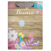 春デイジーの葉と蝶の木 クリップボード (正面)