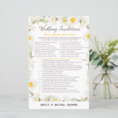 春デイジーフラワーブライダルシャワーゲームプリント (スタンド正面)