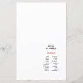 春デイジーフラワーブライダルシャワーゲームプリント (裏面)