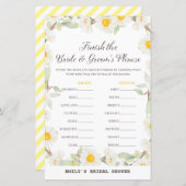 春デイジーフラワーブライダルシャワーゲームプリント (正面/裏面)