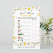 春デイジーフラワーブライダルシャワーゲームプリント (スタンド正面)