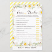 春デイジーフラワーブライダルシャワーゲームプリント (正面/裏面)