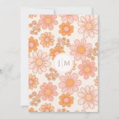 春デイジーフローラレトロボホ結婚式招待状 招待状 (裏面)