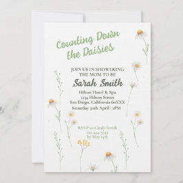 春デイジーベビーシャワー招待状 招待状