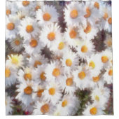 春デイジーワイルドフラワーウォーターの色 シャワーカーテン (正面)