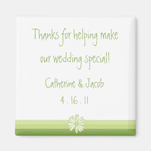 春デイジー結婚式の引き出物磁石 マグネット (正面)