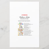 春デイジー花赤ちゃんシャワーゲーム (裏面)