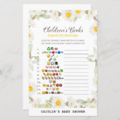 春デイジー花赤ちゃんシャワーゲーム (正面/裏面)