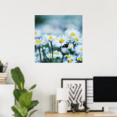 春デイジー花 ポスター (ホームオフィス)