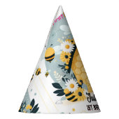 春デイジー黄色の最初の1日bee誕生日 パーティーハット (左)