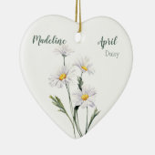 春デイジー4月誕生月花ベビー セラミックオーナメント (右)