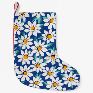 春デイジー:トレンディー花柄。 スモールクリスマスストッキング