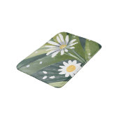 春デイジー | 水彩白フローラ園 バスマット (アングル)