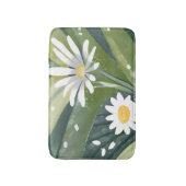 春デイジー | 水彩白フローラ園 バスマット (正面縦)