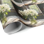 春トリリウムズブーケインファームハウスウィンドウ ラッピングペーパー (ロールコーナー)