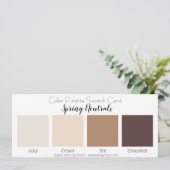 春ニュートラルカラーパレット見本カード 招待状 (スタンド正面)