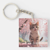 春ネコ キーホルダー (正面)