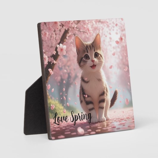 春ネコ フォトプラーク (正面)