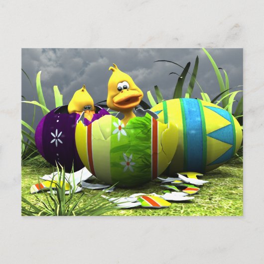 春ハッチング ポストカード (正面)