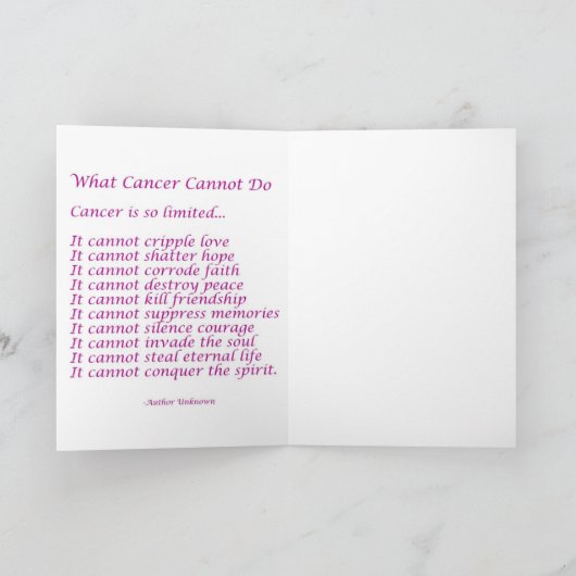 春ハートががんエンジェルグリーティングカードを使用できない カード (内部)