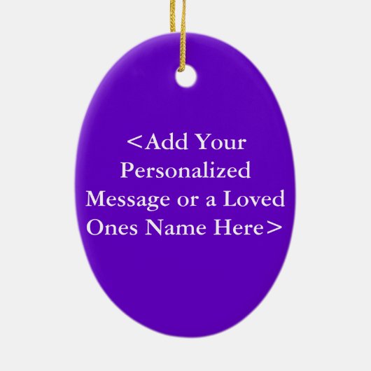 春ハートがんエンジェルオーナメントカスタマイズ セラミックオーナメント (裏面)