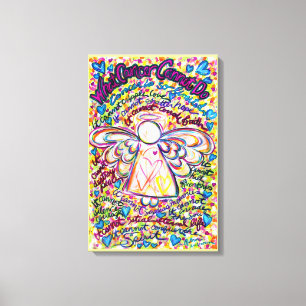 春ハートがんエンジェルキャンバ絵画ス キャンバスプリント