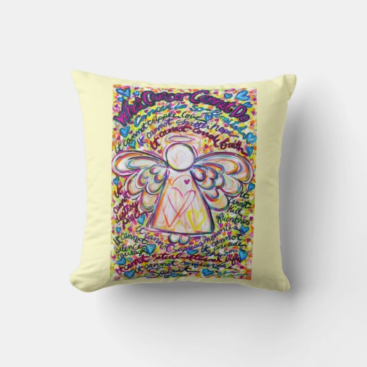 春ハートがんエンジェル装飾装飾用クッション クッション (正面)