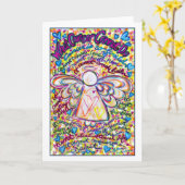 春ハートがんエンゼルカード カード (黄色い花)