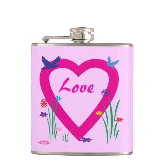 春ハートバレンタイン フラスク (正面)